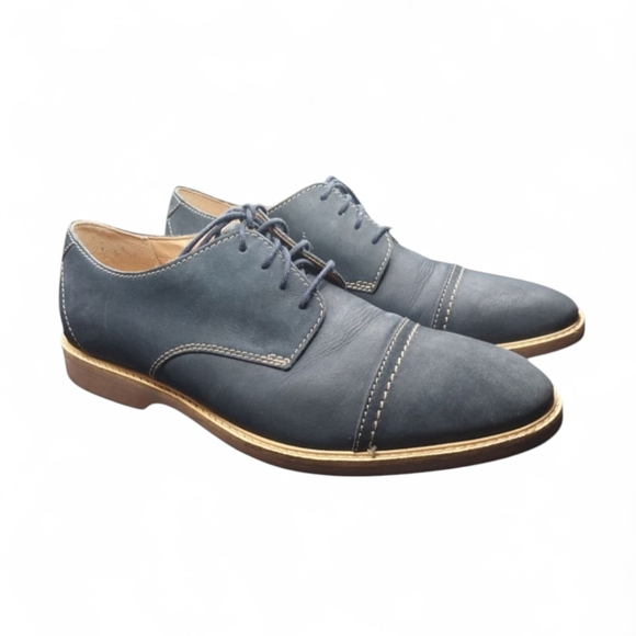 Clarks Other - Clarks Atticus Cap Toe Oxford Shoe Men's 11.5 M Blue
